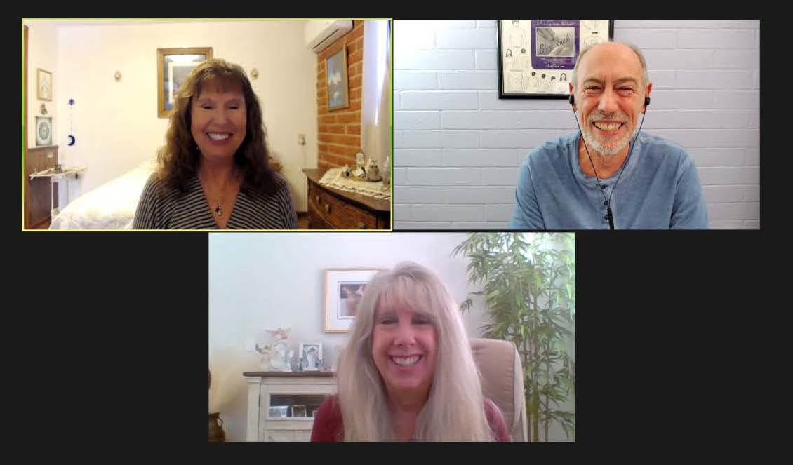 DEBRA, PAUL & BEV SHARING THE BOOK
