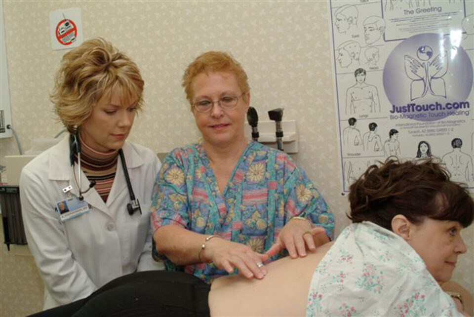 Dr Kenna Stephenson uses bio-touch in her clinic